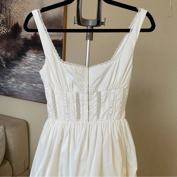 House of CB 'Perle' White Lace Trim Midi Dress size XS‎ - Picture 6 of 16